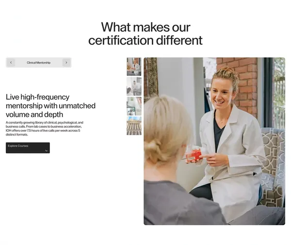 Institute of Health - Landing design inspiration