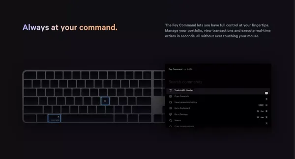 Fey: The ultimate experience for the modern investor. - Landing design inspiration