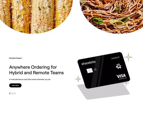 Sharebite | Mission Driven Meals - Landing design inspiration