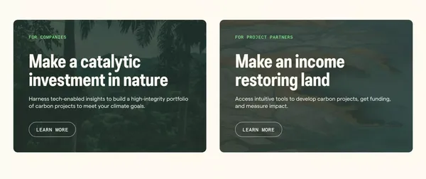 Pachama | Restore nature. Remove carbon. - Landing design inspiration