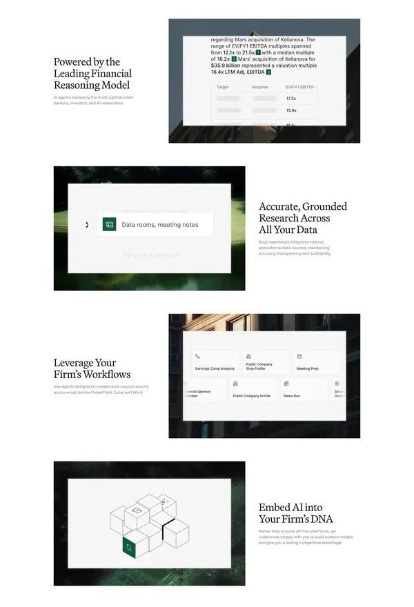 Rogo | Secure AI for Finance Professionals - Landing design inspiration