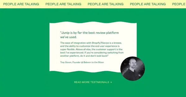Junip | Reviews for products worth talking about - Landing design inspiration