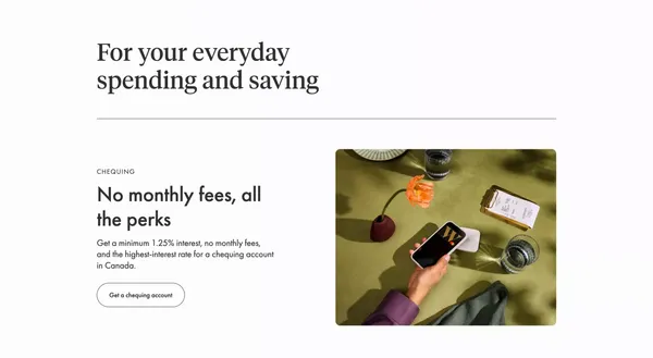 Wealthsimple: Better than your bank - Landing design inspiration