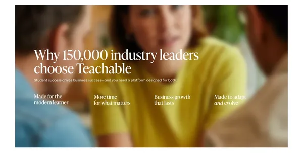 Teachable — Build & Sell Courses, Coaching,  Memberships & More - Landing design inspiration