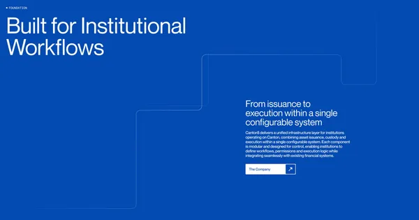 Cantor8: Enterprise Infrastructure for Canton Network - Landing design inspiration