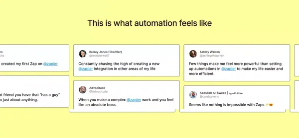 Zapier | Automation that moves you forward - Landing design inspiration
