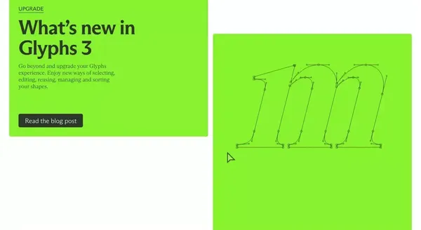 Glyphs - Landing design inspiration