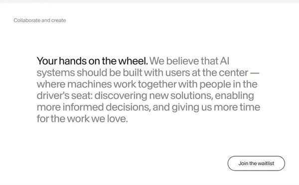 Adept: Useful General Intelligence - Landing design inspiration