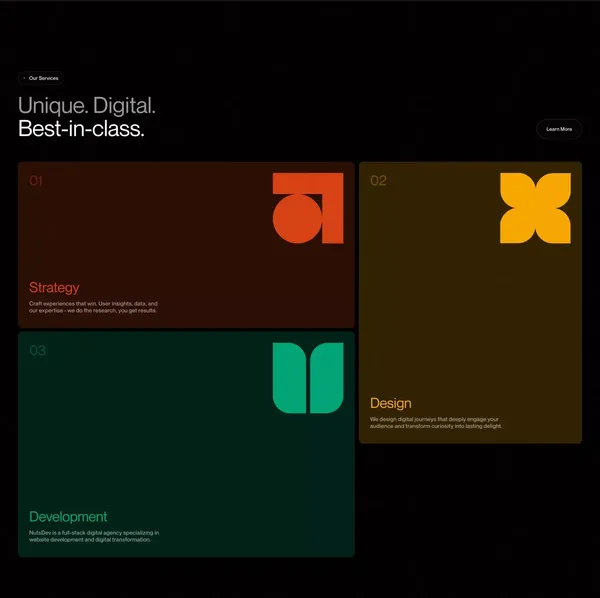 NutsDev - Digital Design Agency - Landing design inspiration