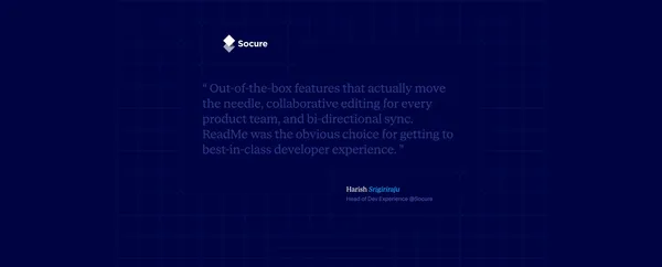 ReadMe · Developer-friendly API documentation - Landing design inspiration