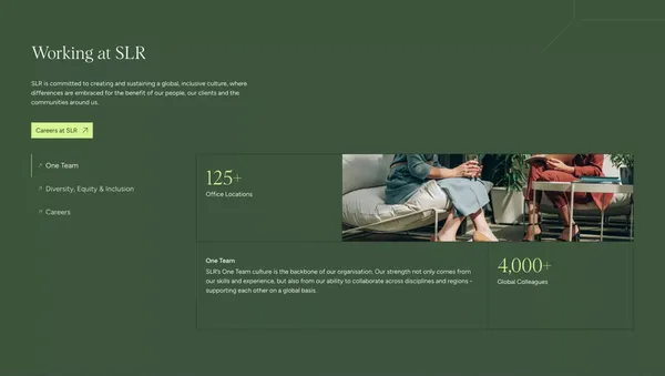 Global Leaders in Sustainability Solutions | SLR Consulting - Landing design inspiration