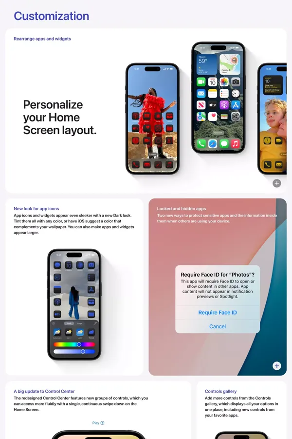 iOS 18 Preview - Apple - Landing design inspiration