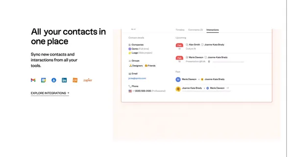 folk — Next generation CRM for teams - Landing design inspiration