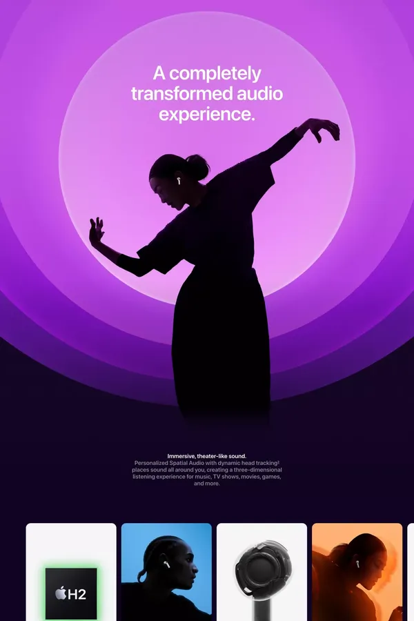 AirPods 4 - Apple - Landing design inspiration