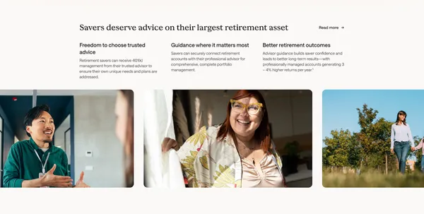 Pontera | Infrastructure for modern, connected retirement planning - Landing design inspiration