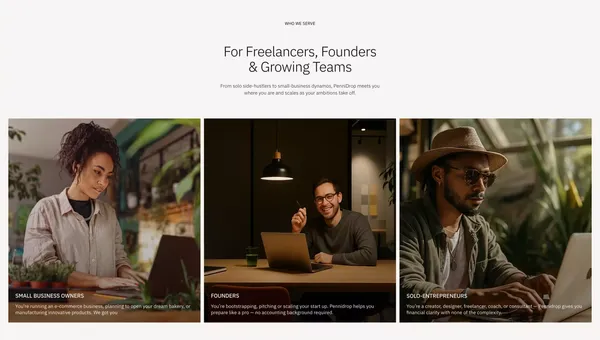 Pennidrop - Landing design inspiration