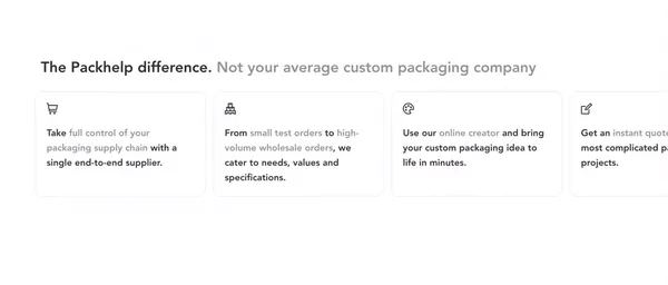 Packhelp | Custom Packaging, Design & Order Online - Landing design inspiration