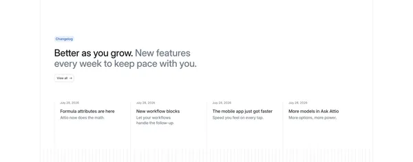 Attio: The CRM for agentic revenue - Landing design inspiration