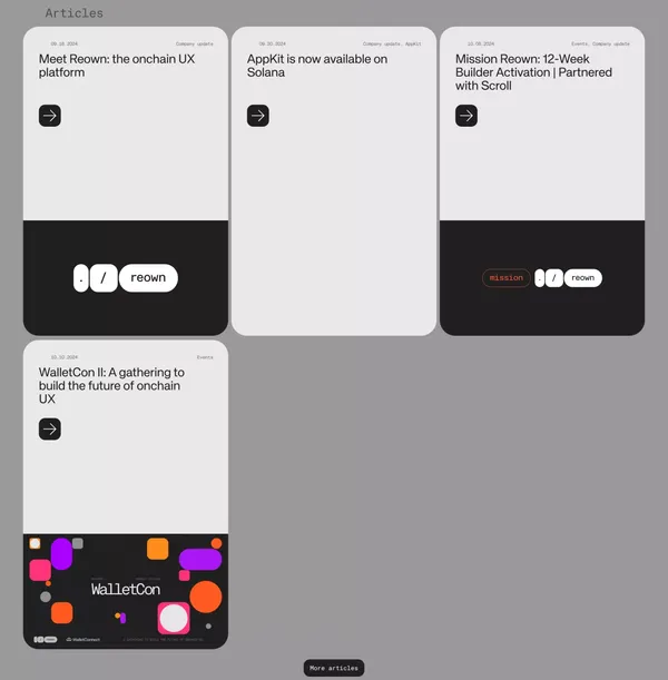 Reown | The onchain UX platform — Reown - Landing design inspiration