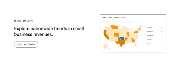 Enigma | Data and intelligence on every small business - Landing design inspiration