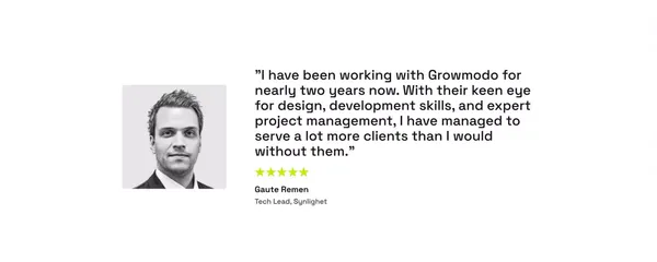 Growmodo: Design & Development Subscription for Scale-Ups - Landing design inspiration