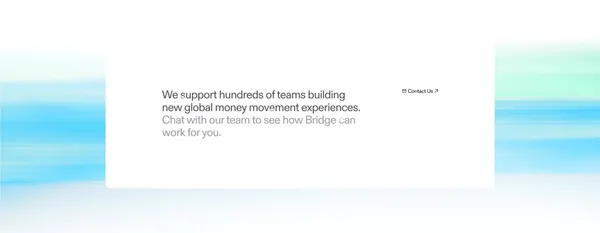 Bridge | Stablecoin API for developers - Landing design inspiration