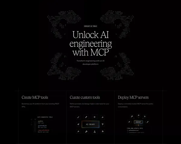 Generate MCP servers & SDKs from OpenAPI | Speakeasy - Landing design inspiration
