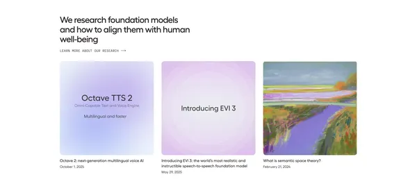 Hume AI - Landing design inspiration
