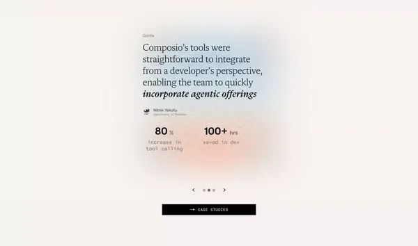 Composio - The Skill Layer of AI - Landing design inspiration