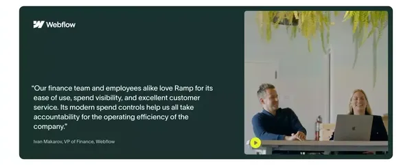 Spend Management, Corporate Cards & Accounts Payable Solutions | Ramp - Landing design inspiration