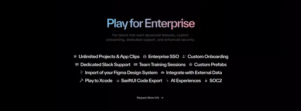 Play - Design and ship mobile apps with the power of iOS & SwiftUI - Landing design inspiration