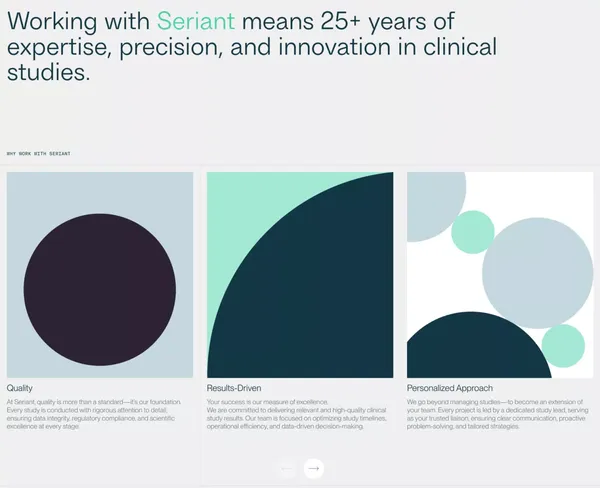 Seriant | Advancing Cutting-Edge Science for Real-World Therapies | Seriant - Landing design inspiration