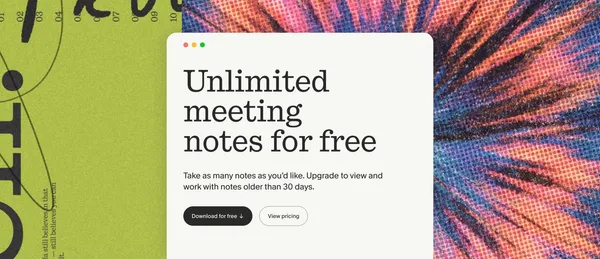 Granola — The AI Notepad for back-to-back meetings - Landing design inspiration