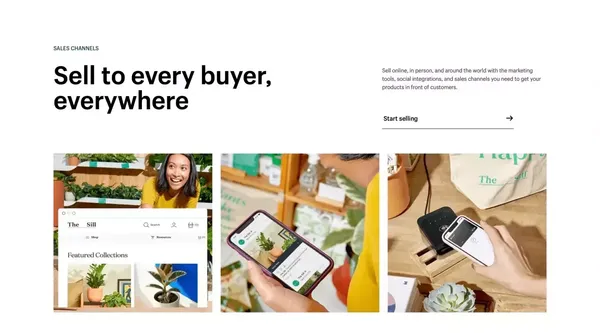 Start and grow your e-commerce business - 3-Day Free Trial - Landing design inspiration
