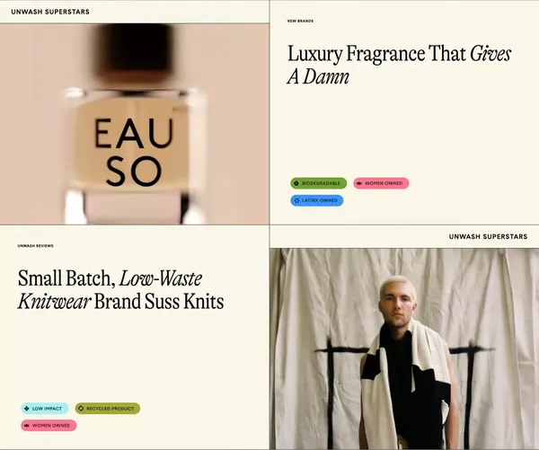The Unwash | People Before Products - Landing design inspiration