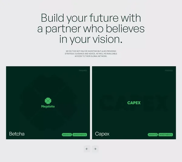 MML Ventures - Landing design inspiration