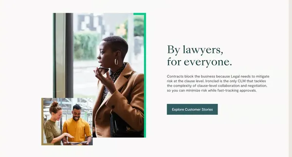Ironclad: Contract Management Software for the Digital Age - Landing design inspiration