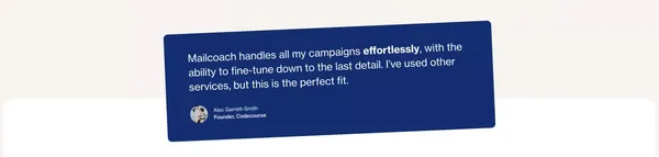 Mailcoach - Powerful email marketing tools - Landing design inspiration