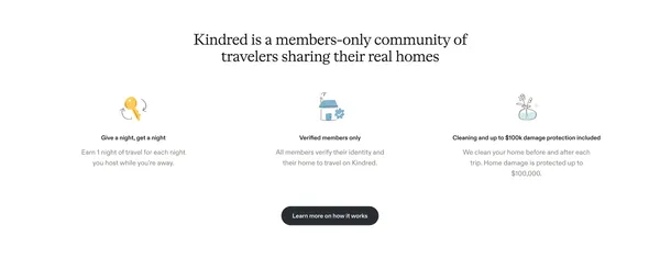 Trusted home swapping and exchange community | Kindred - Landing design inspiration