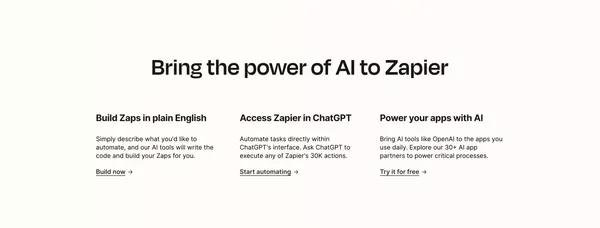 Zapier | Automation that moves you forward - Landing design inspiration