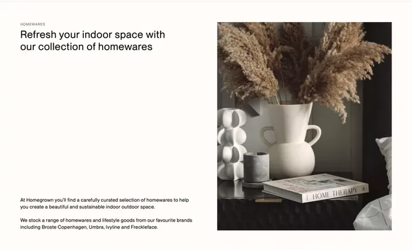 Homegrown - Landing design inspiration
