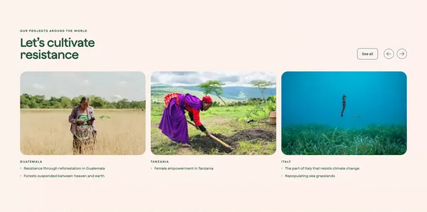 Sustainable and environmental projects for Corporations and Privates | zeroCO2 - Landing design inspiration