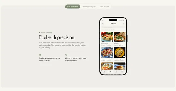 Athleats | Healthy, performance driven recipes for athletes - Landing design inspiration