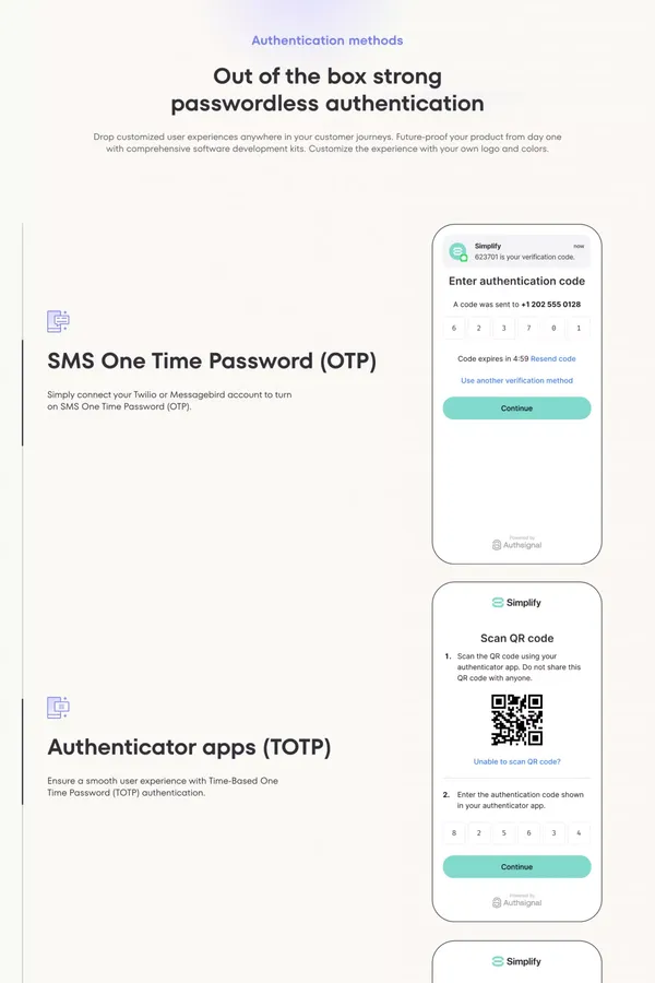 Authsignal - Home - Landing design inspiration
