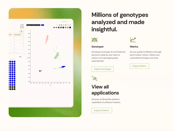 Breed Bio - Landing design inspiration