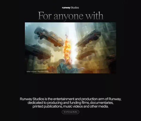 Runway | Tools for human imagination. - Landing design inspiration