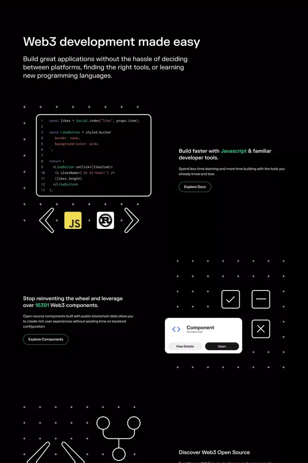 NEAR | The OS for an Open Web - Landing design inspiration