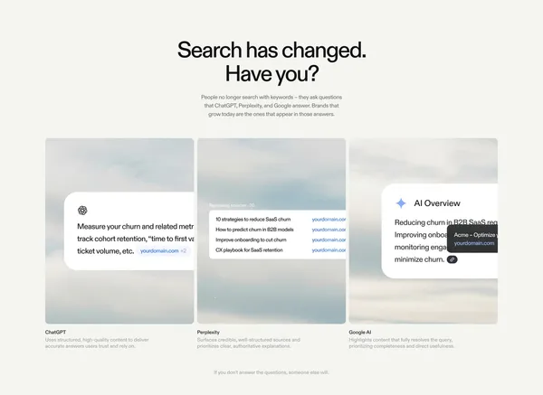 Keytail – Be the Answer Everywhere People Search - Landing design inspiration