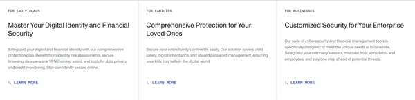 Dteckt | Your digital freedom secured - Landing design inspiration