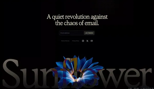 Sunflower. An inbox that works, for you. - Landing design inspiration